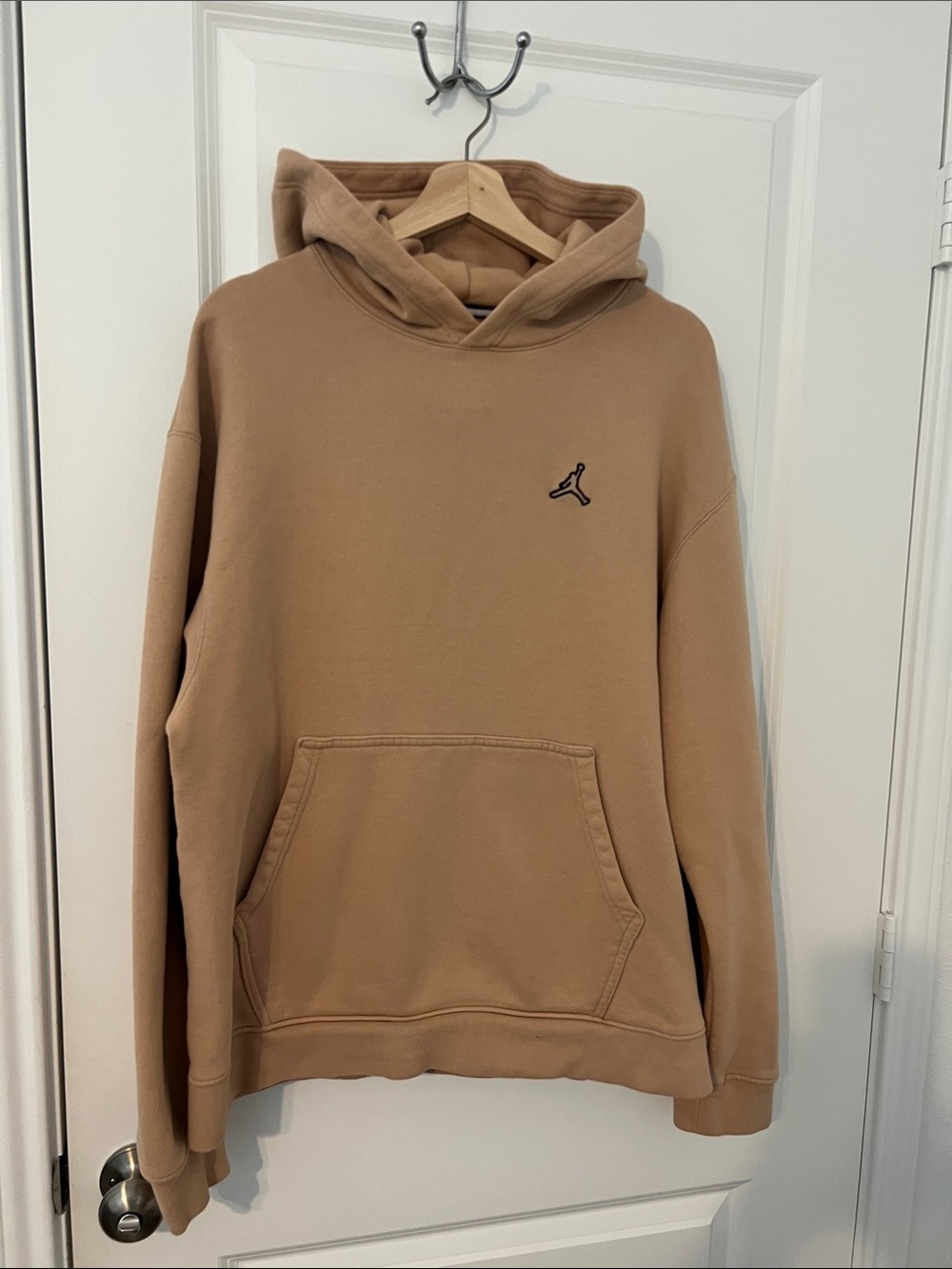 Air Jordan Tan Pullover Hoodie with Black Jumpman